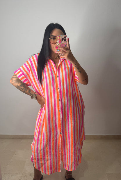 VESTIDO CAMISERO NEON RAY WHITE