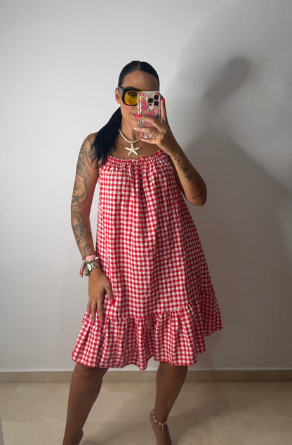 VESTIDO VICHY RED