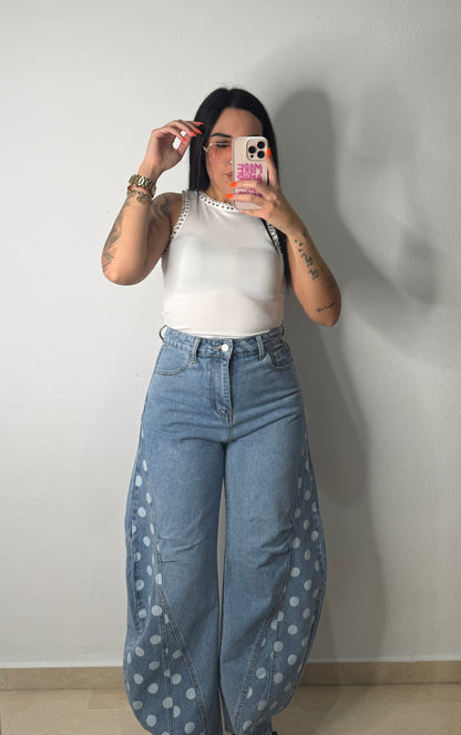 PANTALÓN GLOBO LUXURY LUNARES