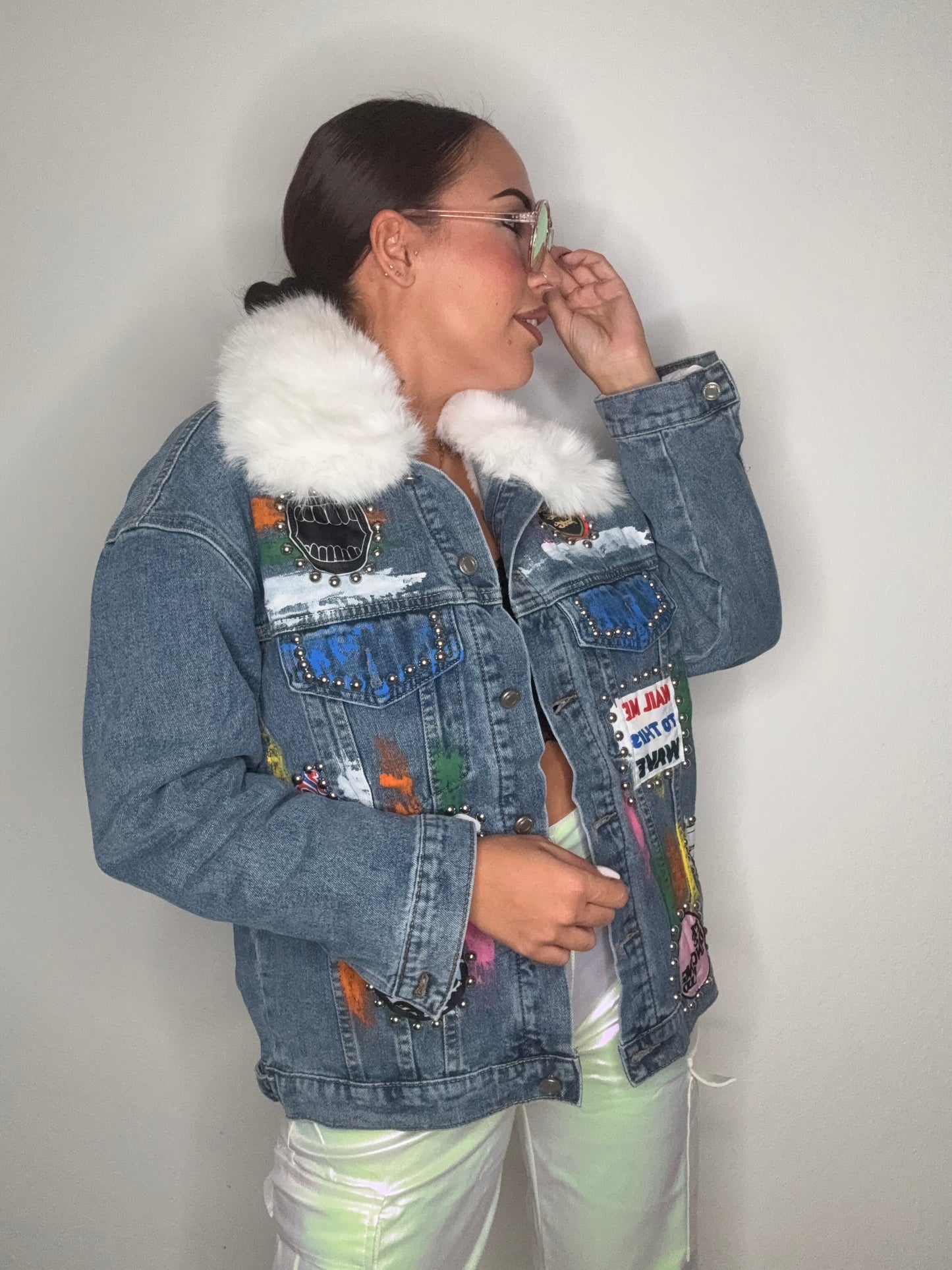 ABRIGO LUXURY DENIM TACHAS