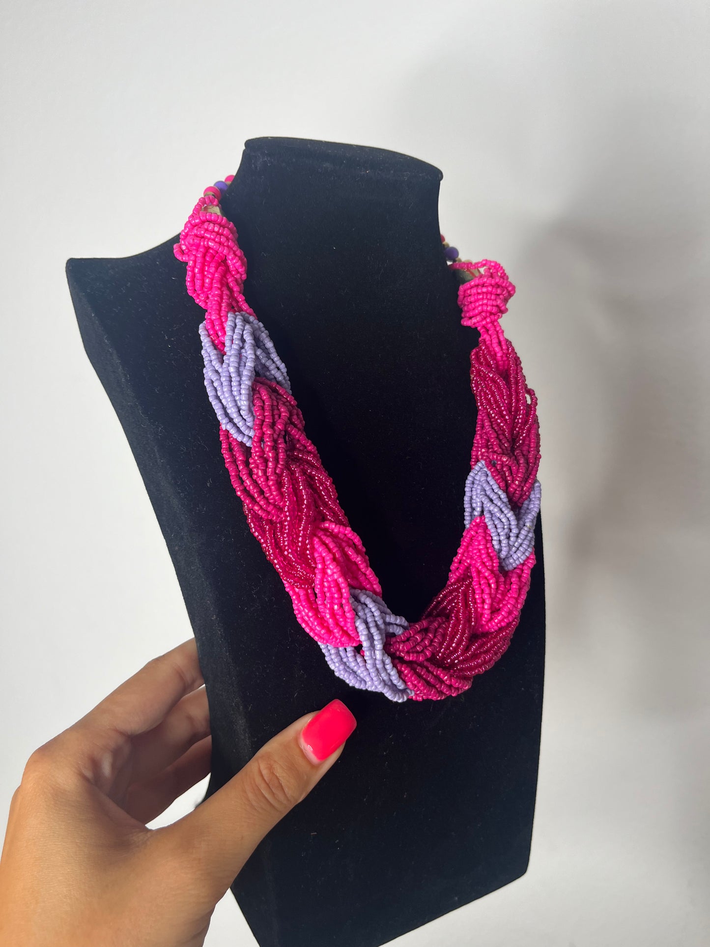 COLLAR TRENZADO PINK