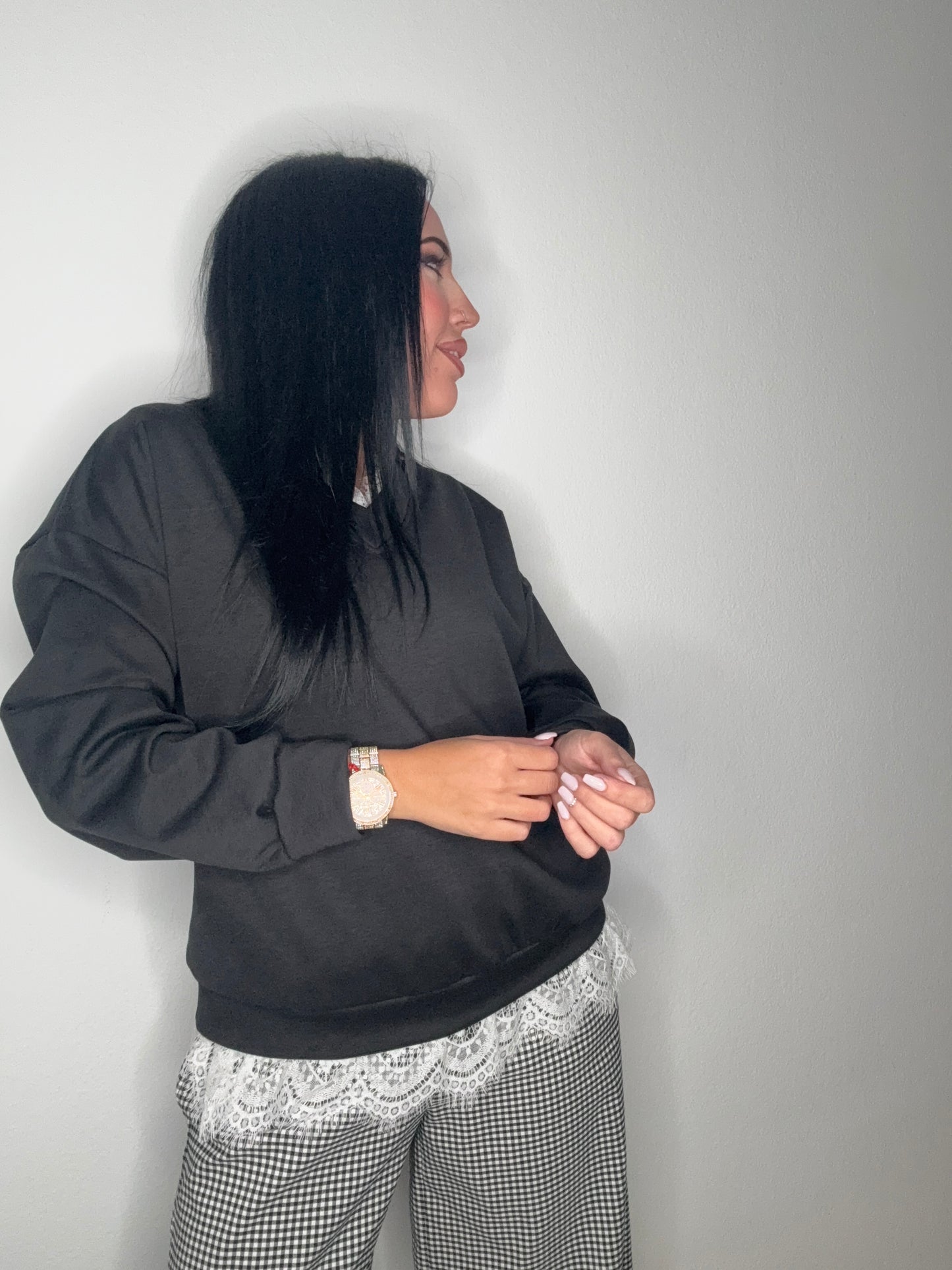 SUDADERA DETAIL ENCAJE