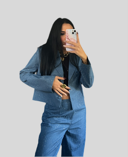 TRAJE DENIM PEDRERIA
