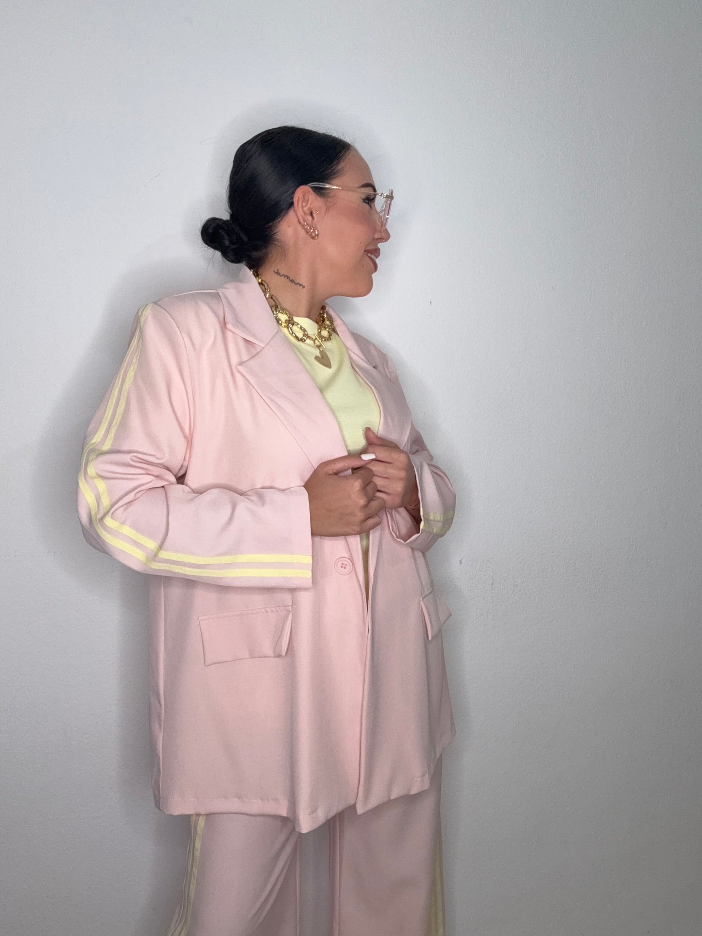 TRAJE OVER DOBLE LÍNEA PINK