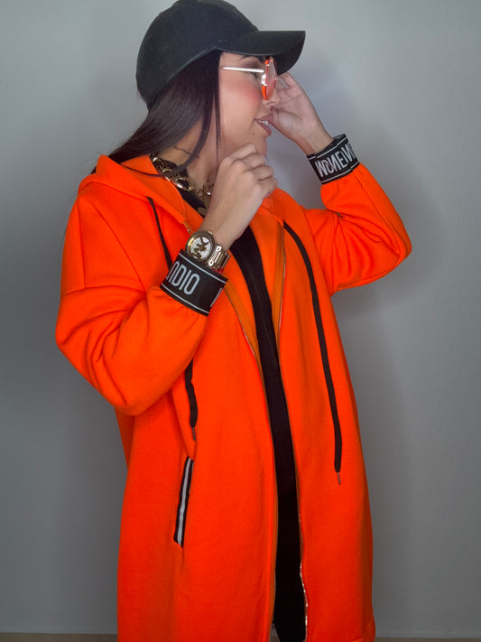 CHAQUETA MAXI NEON ORANGE