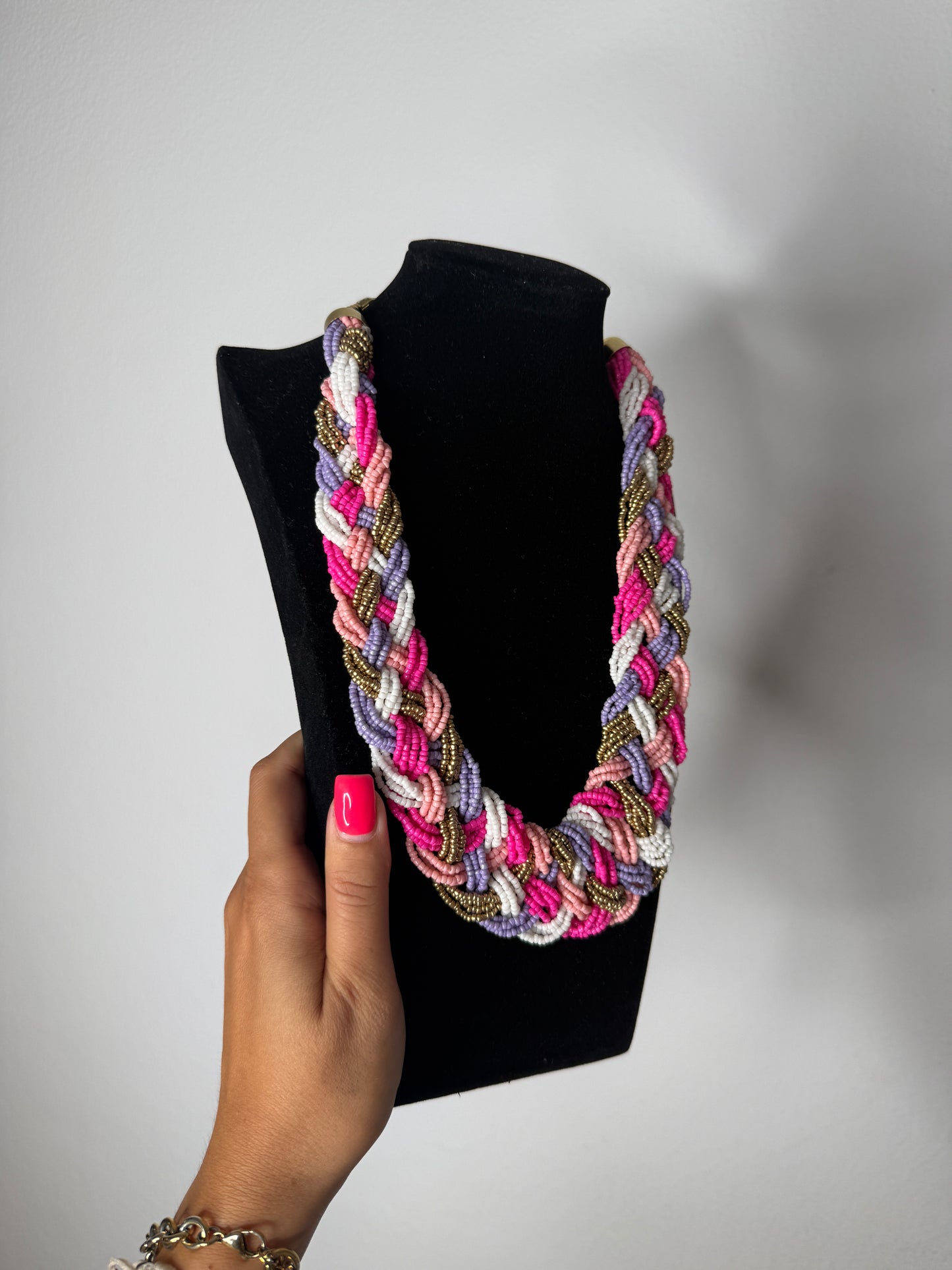 COLLAR TRENZADO PINK LILAC
