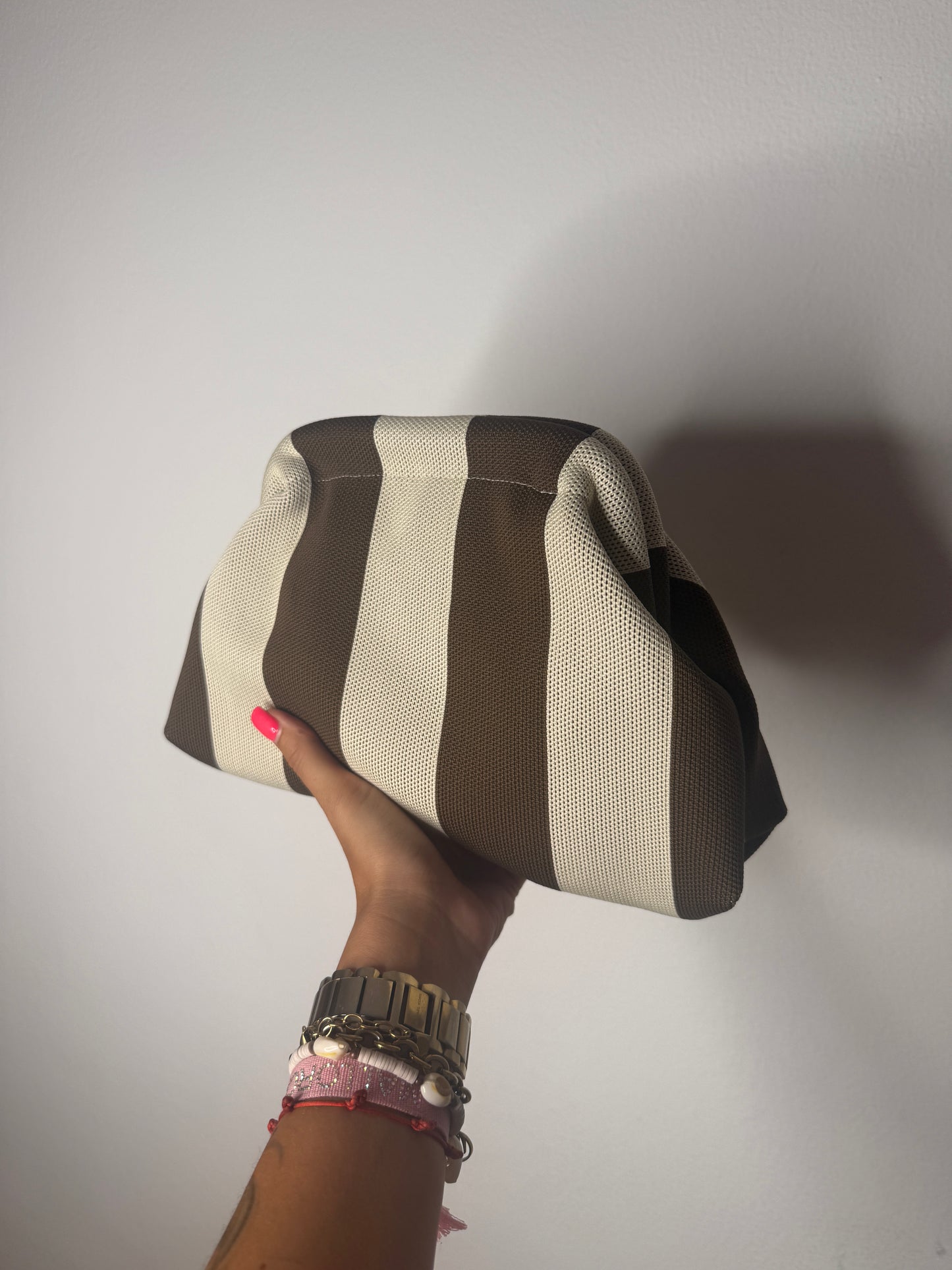 CLUTCH BEIGE ND BROWN