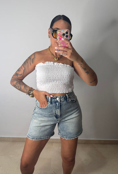 SHORT DESGASTADO STRASS