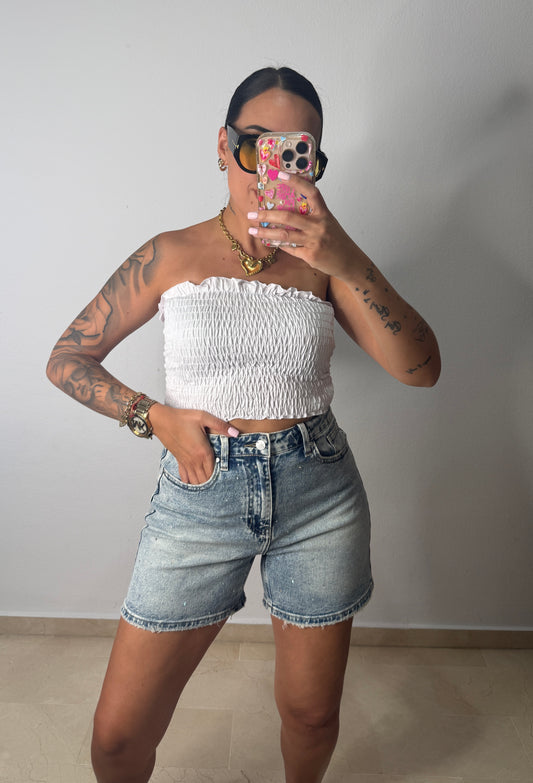 SHORT DESGASTADO STRASS