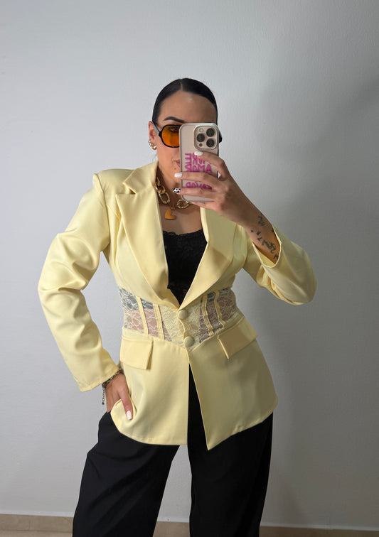 BLAZER DOLL LACE YELLOW