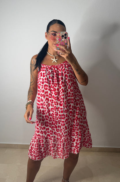 VESTIDO FLÚOR LEO RED
