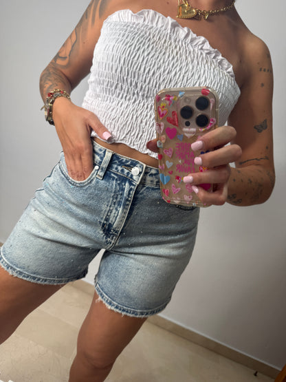 SHORT DESGASTADO STRASS