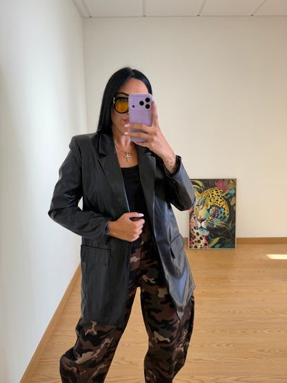 BLAZER EFECTO PIEL BLACK