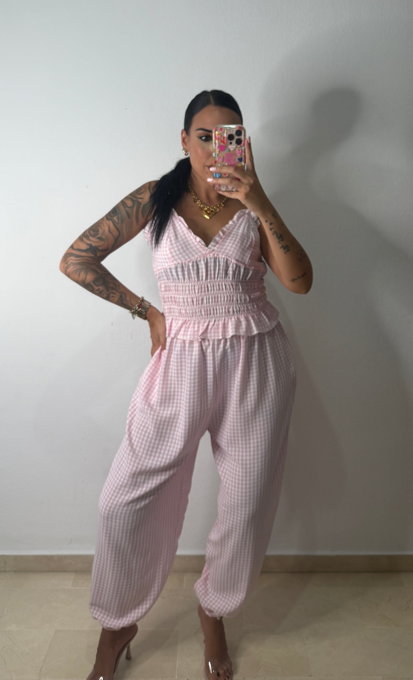 CONJUNTO VICHY PINK
