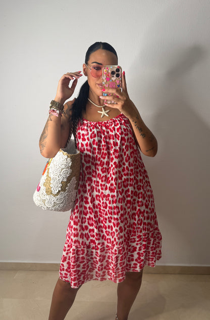 VESTIDO FLÚOR LEO RED