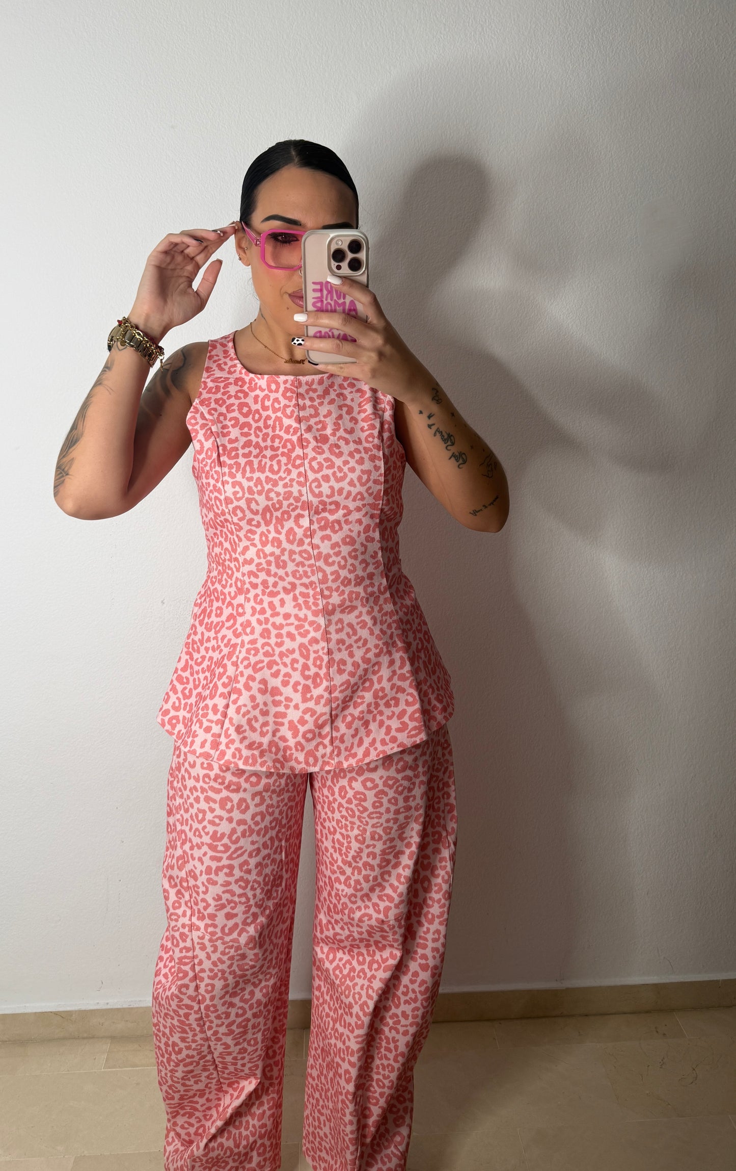 CONJUNTO DENIM LEO LAZADA PINK