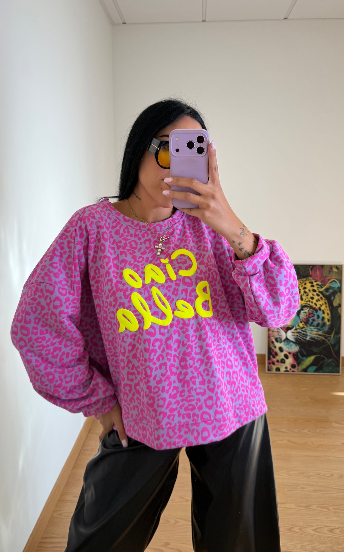 SUDADERA LUXURY CIAO BELLA NEON