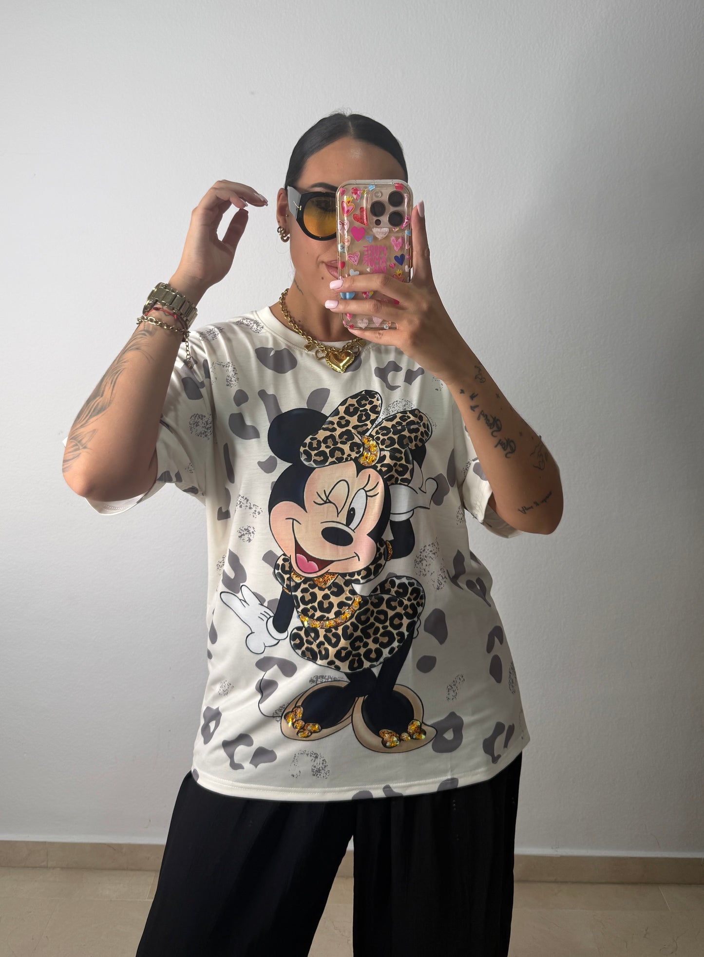 CAMISETA LUXURY MINNIE ANIMAL PRINT