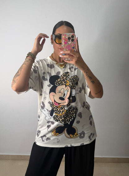 CAMISETA LUXURY MINNIE ANIMAL PRINT