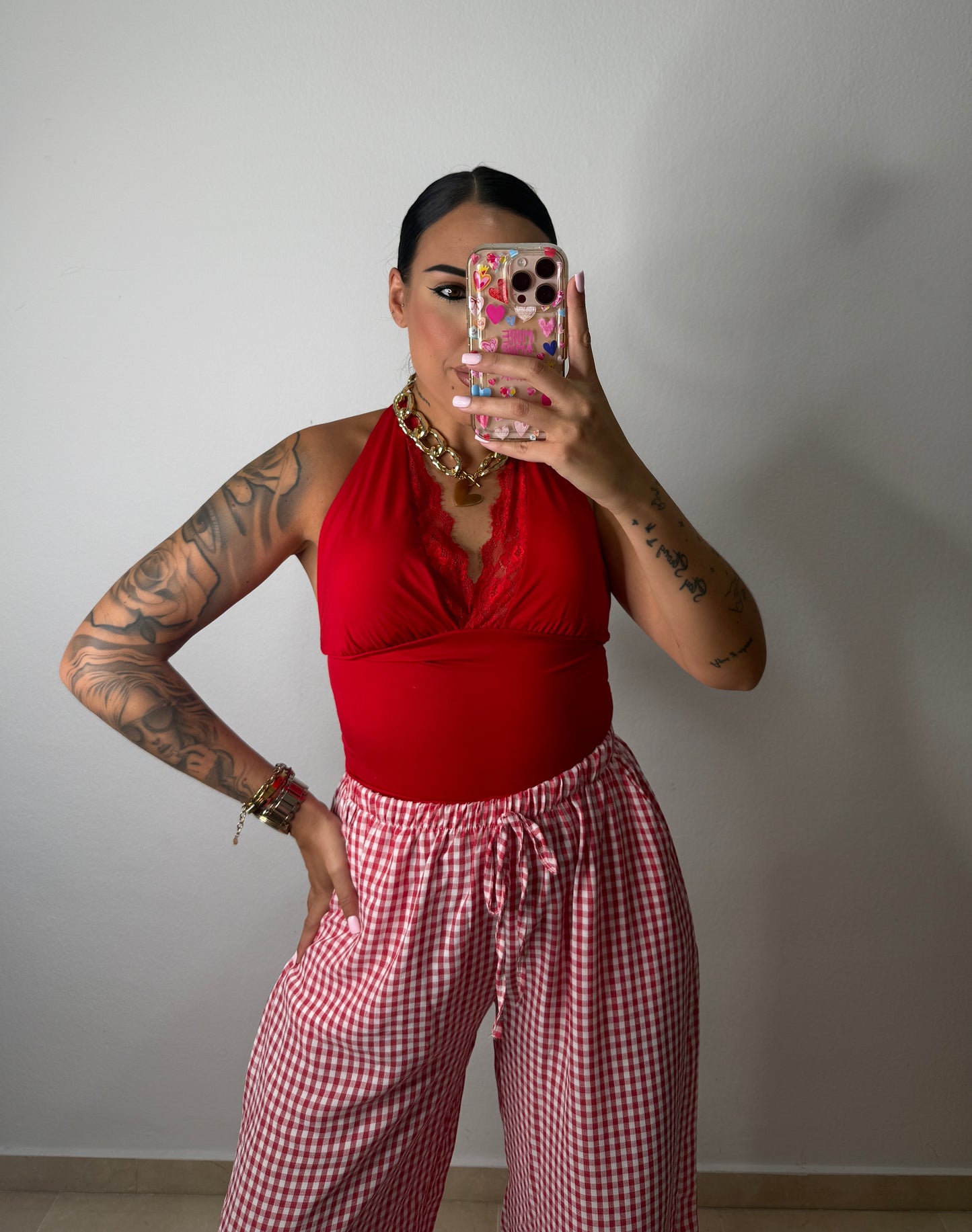 TOP LACE RED