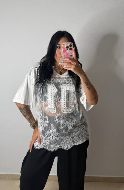 CAMISETA ENCAJE WHITE