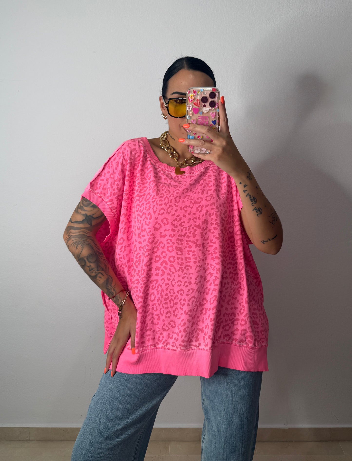 SUDADERA FLÚOR NAGAEL PINK