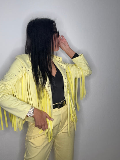 CHAQUETA ANTELINA TACHAS YELLOW