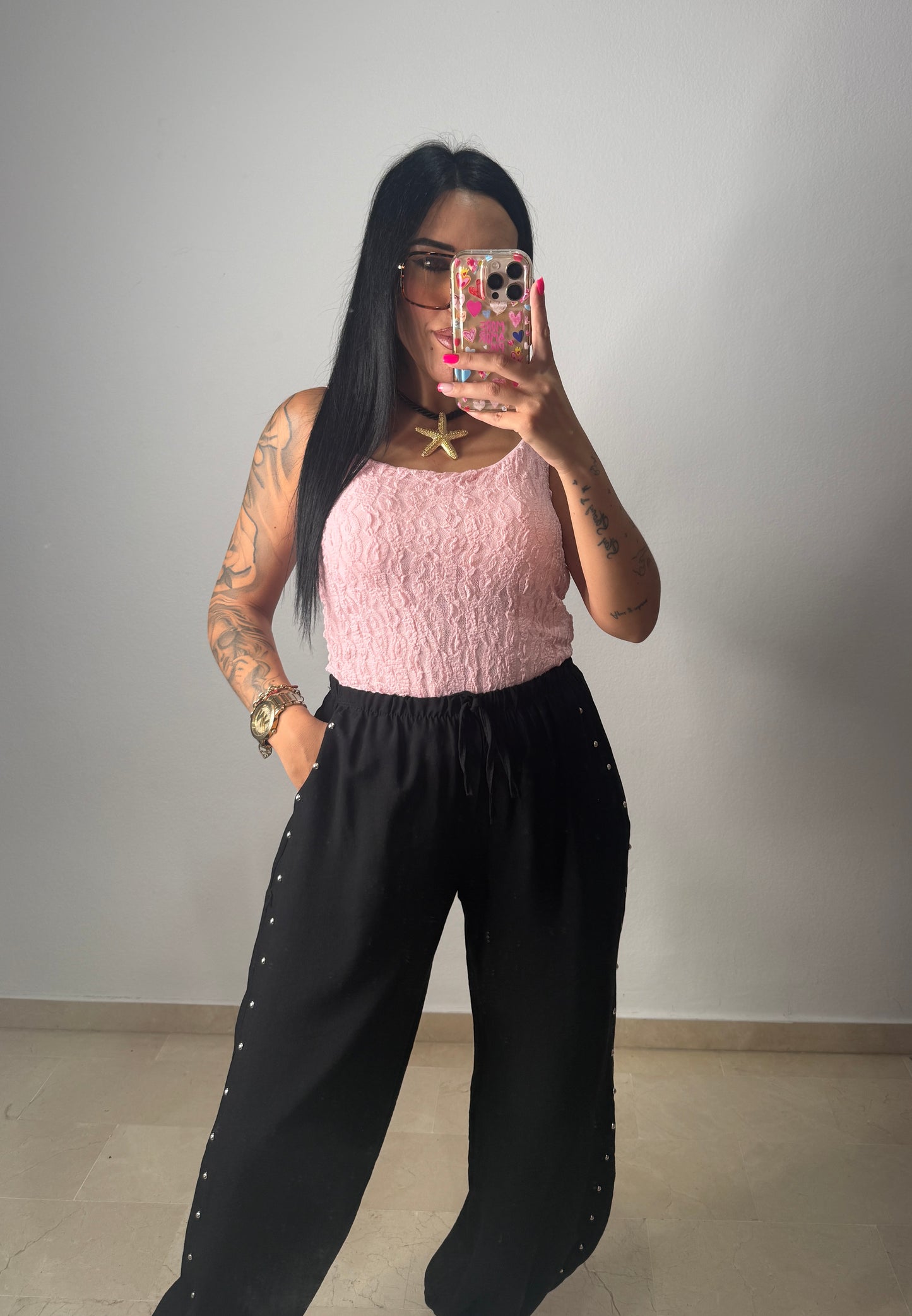 PANTALÓN TACHAS BLACK