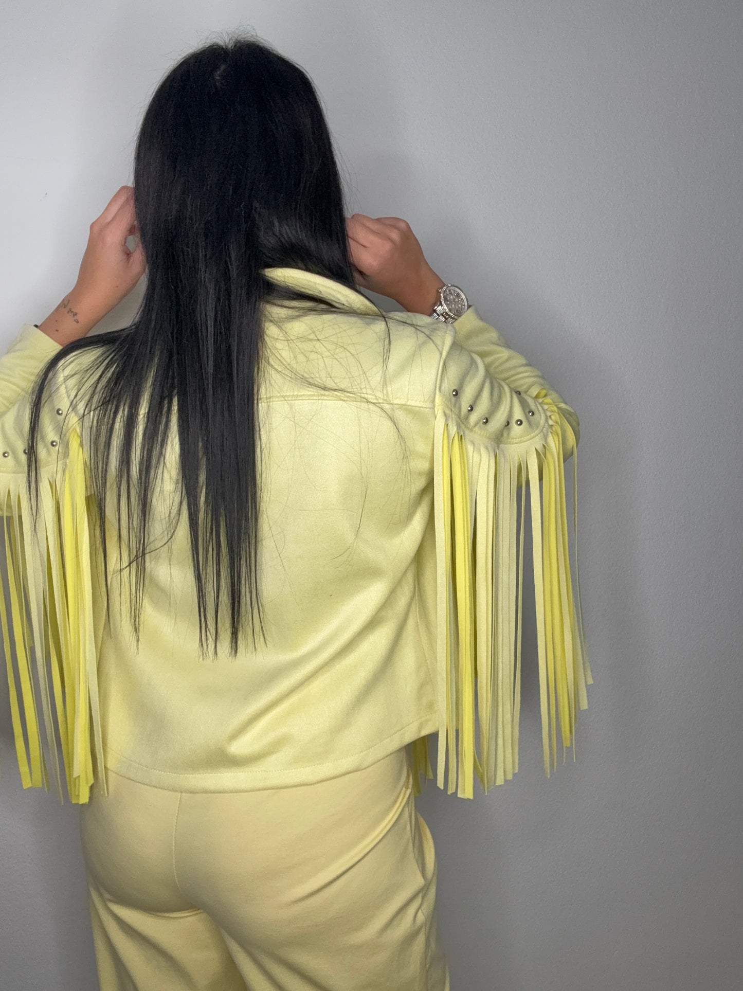 CHAQUETA ANTELINA TACHAS YELLOW