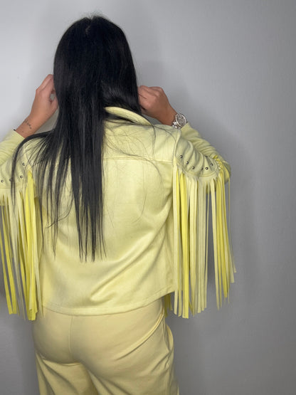 CHAQUETA ANTELINA TACHAS YELLOW