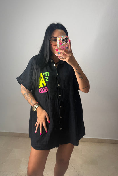 VESTIDO CAMISERO LUXURY FLÚOR