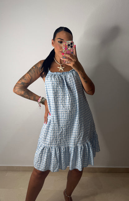 VESTIDO VICHY BABY BLUE