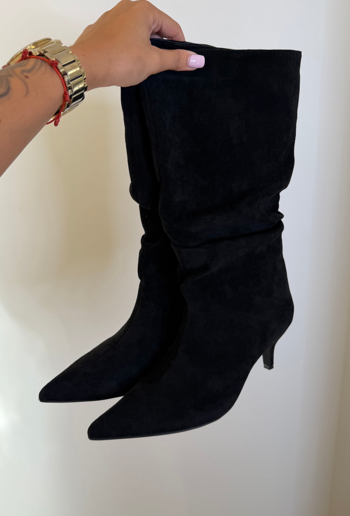 BOTA FRUNCE KITTEN BLACK